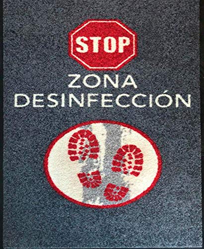 Hostelnovo – Alfombra desinfectante para Calzado – Desinfección y Secado para la Suela de Sus Zapatos – Texto en español – 2 Piezas – Medidas: 60 x 85 cm