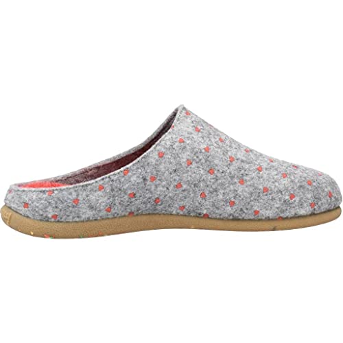 HOT POTATOES HITTISAU, Pantuflas Mujer, Gris, 38 EU