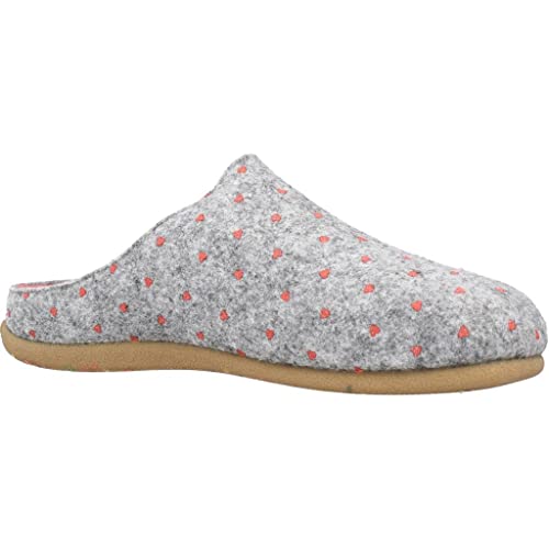 HOT POTATOES HITTISAU, Pantuflas Mujer, Gris, 38 EU