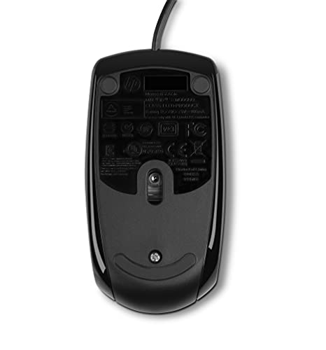HP X500 - Ratón con cable (3 botones, óptico, USB), negro