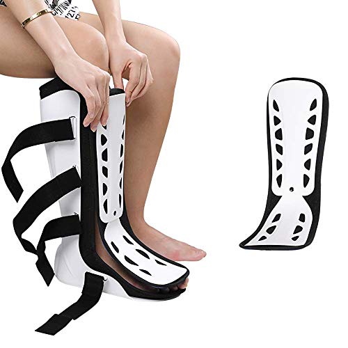 HSRG Soporte Fijo para Tobillo, Soporte para la Pierna - Ortopédico inmovilizador para Dormir Estiramiento de la Bota para espolón del talón, Dolor en el pie, inflamación de Aquiles,leftfoot