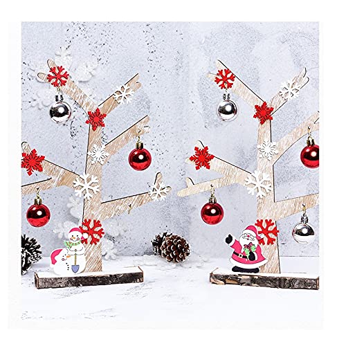 HUANGSH Artesanías de Madera, Decoraciones navideñas, Decoraciones navideñas en la Mesa de la Ventana del muñeco de Nieve for los Ancianos, (Size : Snowman)