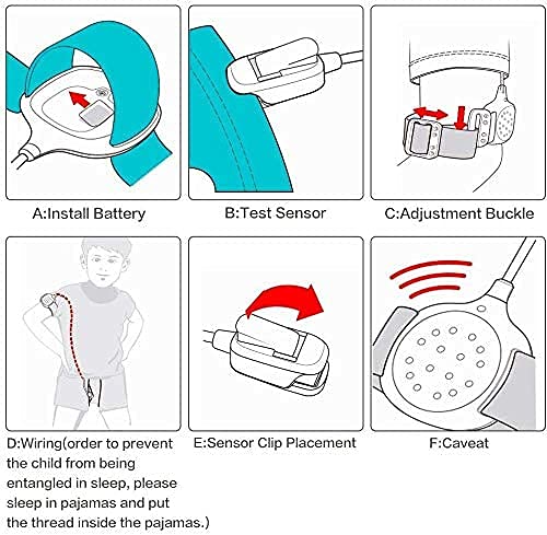 Hurrise Househome Alarma Profesional Cómoda Del Sensor De La Enuresis Para Bebés Niños Pequeños Entrenamiento Dimpo Para Potty Enuresis Durmiente