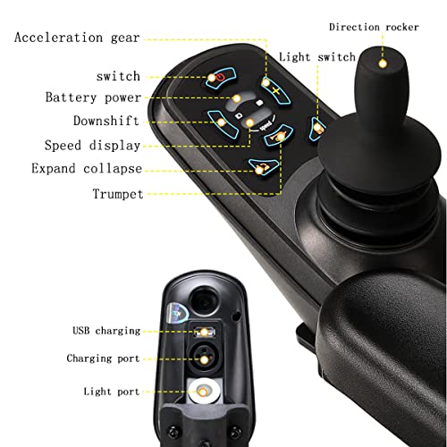HXGLPSNG Silla de Ruedas eléctrica para Adultos - Diseño Ultraligero Plegable, compacta y portátil - Movilidad Segura Ideal para Viajes y Uso en Todo Terreno