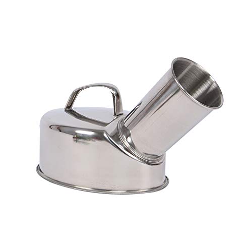 HYJ Orinal portátil de los Hombres 304 de Espesor de Acero Inoxidable Orinal Masculino Cama Urinario Anciano