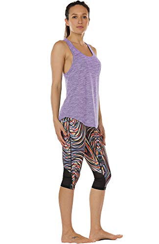 icyzone Camiseta sin Mangas de Yoga para Mujer Chaleco Deportivo (M, Lavanda)