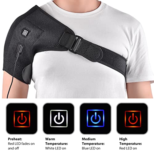 iksvmsis Almohadilla Térmica para Hombro, Hombrera Ajustable para Hombre Y Mujer, para El Manguito Rotador, Alivio del Dolor De Hombro, Desgarro De Labrum, Bursitis(Size:110V)