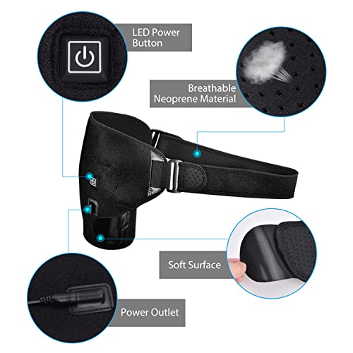 iksvmsis Almohadilla Térmica para Hombro, Hombrera Ajustable para Hombre Y Mujer, para El Manguito Rotador, Alivio del Dolor De Hombro, Desgarro De Labrum, Bursitis(Size:110V)