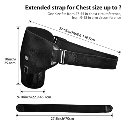 iksvmsis Almohadilla Térmica para Hombro, Hombrera Ajustable para Hombre Y Mujer, para El Manguito Rotador, Alivio del Dolor De Hombro, Desgarro De Labrum, Bursitis(Size:110V)