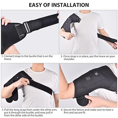 iksvmsis Almohadilla Térmica para Hombro, Hombrera Ajustable para Hombre Y Mujer, para El Manguito Rotador, Alivio del Dolor De Hombro, Desgarro De Labrum, Bursitis(Size:110V)
