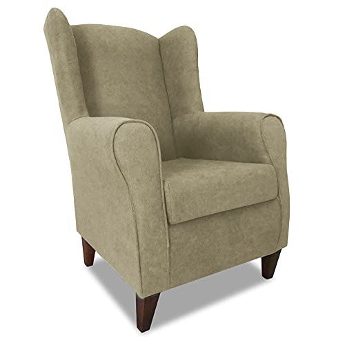 Imperial Relax | Butaca Sillón Orejero | Medidas: 90 x 75 x 68 | Tela Antimanchas | Sillón Tapizado (Beige)