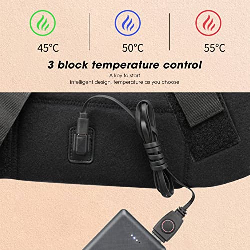Inmovilizador de Hombro con Eslinga de Brazo con Calefacción, Soporte de Hombro con Eslinga de Brazo, Terapia Caliente Cómodo para Tendinitis para Hombro Congelado(M)
