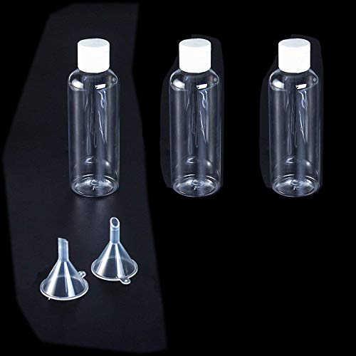 integrity.1 Botellas de Viaje Transparentes, Artículos de Tocador Embotellados, Botella Plástica de Cosmético de Champú,（ 100 ml）, con 2 Mini Embudos (6 Botellas)