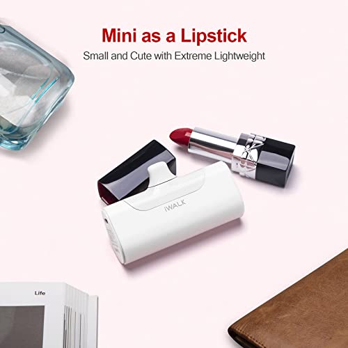 iWALK Mini Cargador Portátil, Banco de Energía Ultra Compacto de 4500 mAh, Batería Externa Pequeña y Linda Compatible con iPhone 12/12 Mini/12 Pro Max/11 Pro/XS MAX/XR/X/8,AirPods y Más