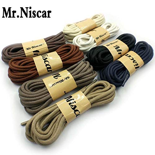 Jacky's Cordones de cuero encerados, redondos y gruesos, lisos y gruesos, para zapatos de cera, cordones de cuerda para botas ordinarias (color: 11 amarillo brillante, tamaño: 100 cm)