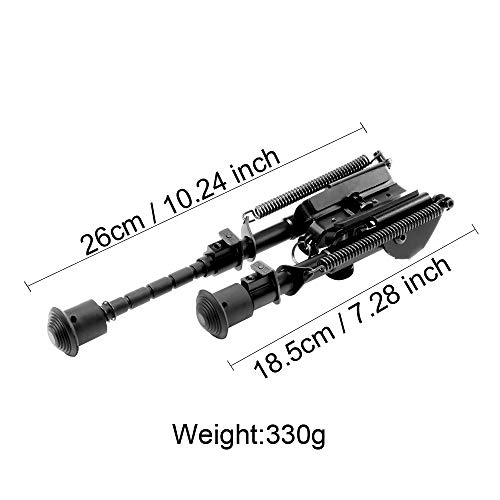 JASHKE Bípodes Plegables Ajustables 6"-9" Adaptador de bípode táctico Incluido