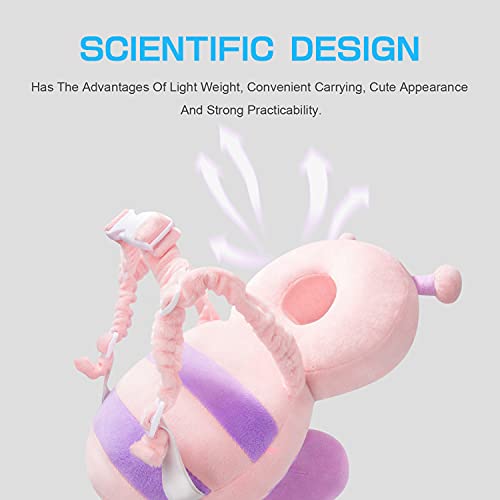 JINYJIA Almohada Protección para la Cabeza del Bebe, Protector de Cabeza de Bebé Ajustables, Suave Anti-Caídas Soporte para la Cabeza del Bebé, para Edad 4-24 Meses Bebé,Mariposa