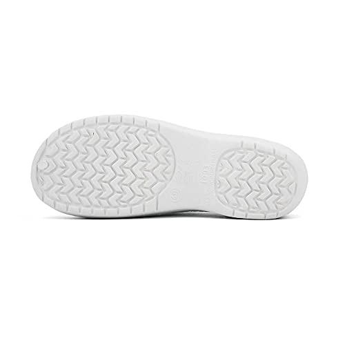 JOMIX Zapatillas sanitarias para hombre y mujer, ortopédicas, unisex, de goma EVA antideslizante, sanitarias, 02 blanco, 38 EU