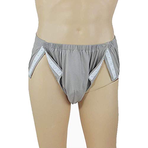 Joyfitness Bolsa De Orina para Llevar, Pantalones De Incontinencia para Hombres, Ropa Interior De Algodón para Incontinencia Urinaria, Breve Bolsa De Pierna Reutilizable para Urinario Masculino