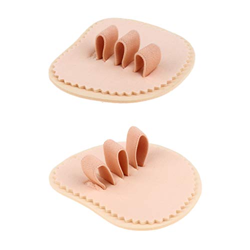 joyMerit Paquete de 2 (1 Par) Alisador de Dedos Corrector Martillo Protectores de Pies Torcidos Tres Dedos