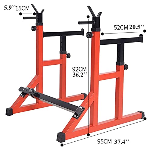 JRZTC Soporte para Mancuernas para Entrenamiento de Fuerza, Soporte para Pesas para Entrenamiento de Fuerza Soporte para Barra Soporte para Sentadillas Ajustable Estación de in