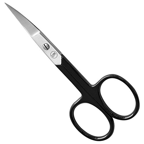 K-Pro Tijera para Uñas y manicura Profesional - Curva - Unisex - Acero inoxidable (Negro)