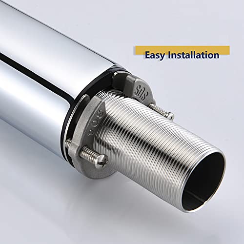 KAIBOR Mezclador de Lavabo para Lavabos de Encimera, Grifo de Baño Alto con Altura de Caño 223 mm, Mezclador Monomando de Lavabo para Lavabos de Encimera y Lavabos, Opción Ideal para Hoteles y Hogares