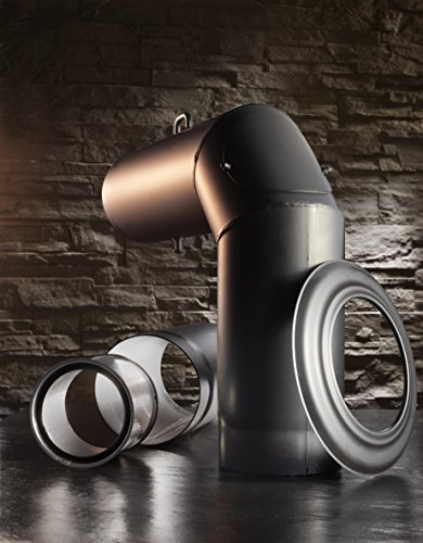 Kamino - Flam – Tubo para chimenea y estufa de leña, Conducto de humos –  resistente a altas temperaturas, Antracita, Ø 150 mm/longitud 250 mm