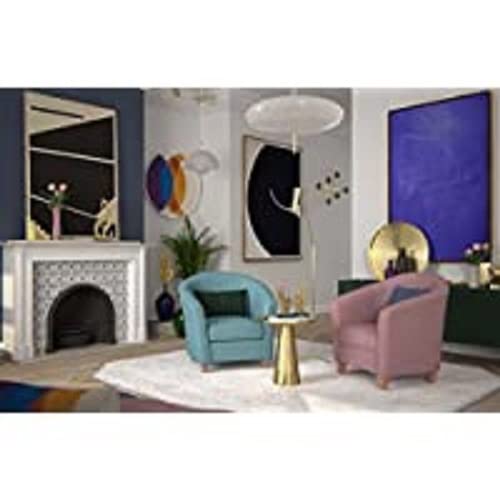 Kare Plateau Uno-Mesa Auxiliar (latón, 45 cm de diámetro), Color Dorado, Talla única