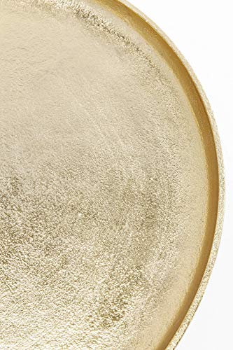 Kare Plateau Uno-Mesa Auxiliar (latón, 45 cm de diámetro), Color Dorado, Talla única