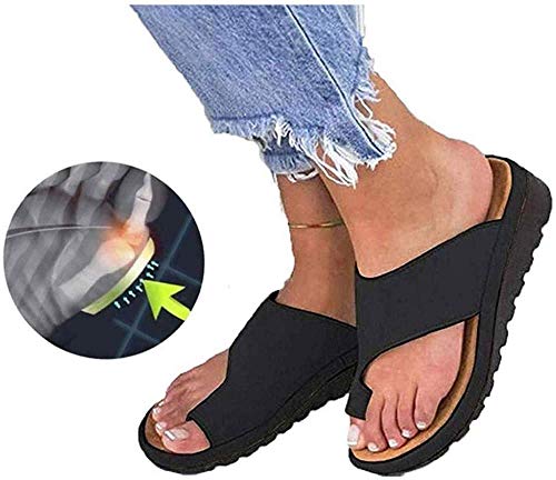 KIDsstz Sandalias Correctoras Sandalias Cómodas De Plataforma Bunion Corrector Zapatos Antideslizante Respirable Zapatos ortopédicos Viaje Playa para Mujeres con Sandalias