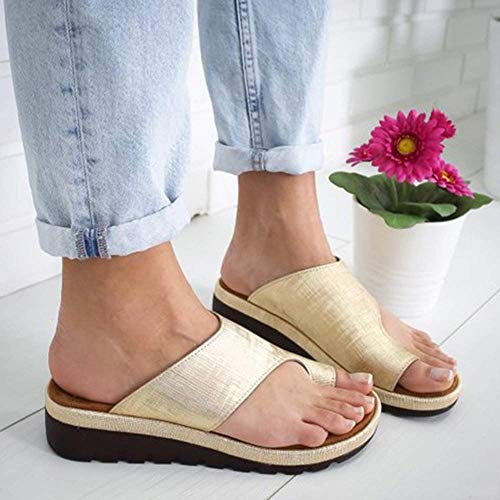 KIDsstz Sandalias Correctoras Sandalias Cómodas De Plataforma Bunion Corrector Zapatos Antideslizante Respirable Zapatos ortopédicos Viaje Playa para Mujeres con Sandalias