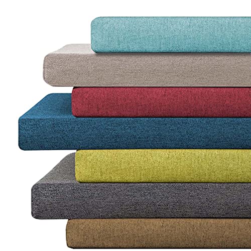 KingMSPG Cojín de banco de jardín de 2 3 plazas, cojín largo de banco de 100/120/150 cm, respaldo de cojines de banco para interiores y exteriores, patio (90 x 35 x 3 cm, beige)