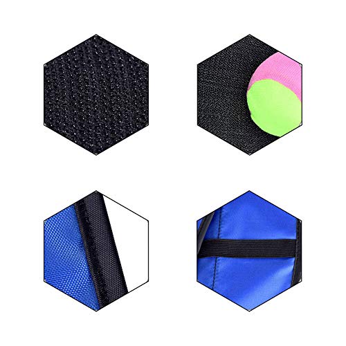 kitchen-dream 2 Chalecos de Tiro con 8 Bolas de algodón Juego de Objetivo de Lanzamiento Juego de Chaleco de Velcro con Bola de Tiro (Azul)