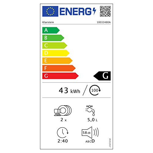 Klarstein Amazonia Mini - Lavavajillas pequeño, Mini lavavajillas con 6 programas, Lavavajillas portátil con 5 litros de capacidad, Lavado 360°, Pantalla LED, Control táctil, Negro