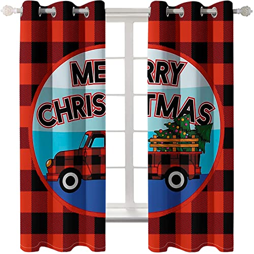 KLily Cortinas Navideñas Varilla Redonda para Perforar Cortinas De Sombreado para Decoraciones Navideñas Hogar Dormitorio Sala De Estar Hotel Jardín Sala De Estar Balcón Adecuado para Cortinas Opacas