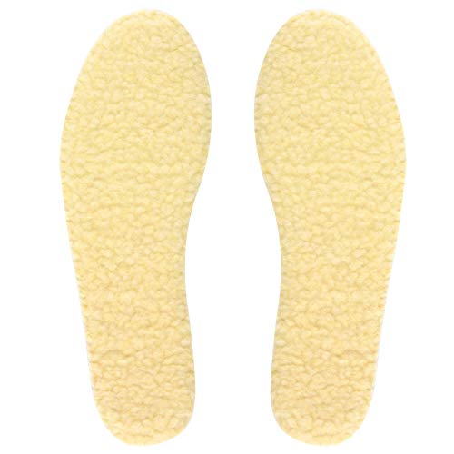 Knixmax Plantillas de Lana Plantilla de piel de oveja Plantillas de Zapatos Cálidos de Invierno Extra Suave y Cómodas para Hombre Mujer Niños 35EU