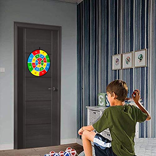 Kohyum Diana para niños con 8 pelotas de velcro para niños y grandes, juego de diana para interior y exterior, juego de dardos blandos (aprox. 14,17 pulgadas)