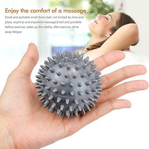 Komoyo - Juego de 2 Bolas de Erizo de 7,5 cm para Masaje, Juego de Bolas de Erizo con Perillas, Bola de Masaje de Erizo, Bolas de Masaje para Espalda, Piernas, Pies y Manos