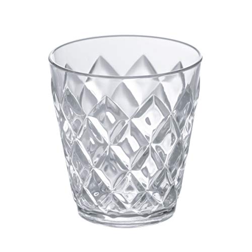 Koziol Crystal S - Vaso de plástico pequeño, 200 ml, Efecto Cristal, Color Transparente