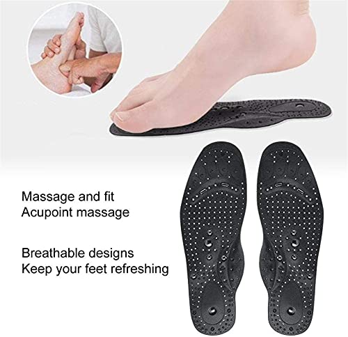 KXHWSH Plantillas Acupresión,Plantillas Ortopédicas Masaje Magnético Adelgazar,para Pies Relajados - Promueve Circulación Sanguínea - Alivia Fatiga, cortable/Lavable/Reutilizable, Unisexo