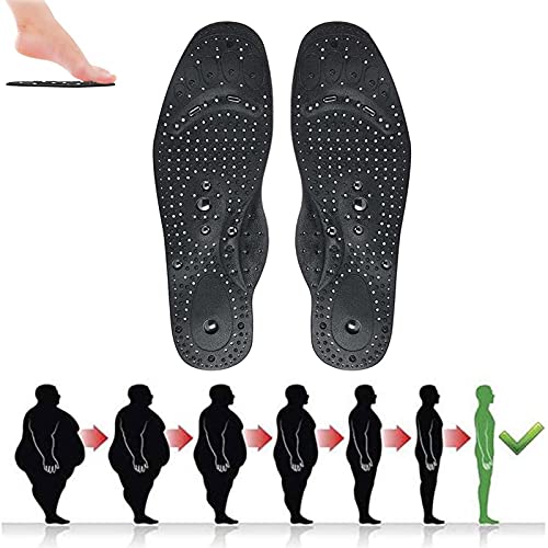 KXHWSH Plantillas Acupresión,Plantillas Ortopédicas Masaje Magnético Adelgazar,para Pies Relajados - Promueve Circulación Sanguínea - Alivia Fatiga, cortable/Lavable/Reutilizable, Unisexo