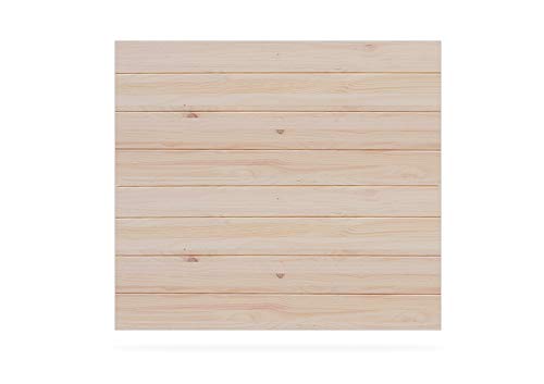 LA WEB DEL COLCHON - Cabecero de Madera Nórdico para Cama de 150 (160 x 90 cms.) Crudo sin Pintar | Cabezal Cama | Cabeceros Madera | Dormitorio Matrimonio | Cama Juvenil | Vintage | Estilo nórdico