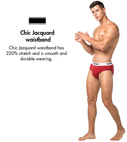 LAPASA Calzoncillos Hombre Slip Pack de 4 Boxer Algodón Peinado para Hombre con Soporte Frontal M04 XL Multicolor