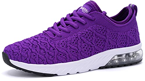 LARNMERN PLUS Sneaker Zapatillas de Deportivas de Running para Mujer Colchón Aire Zapatos Transpirables Deportivas Calzado Correr Gimnasio Deporte(41EU,Morado)