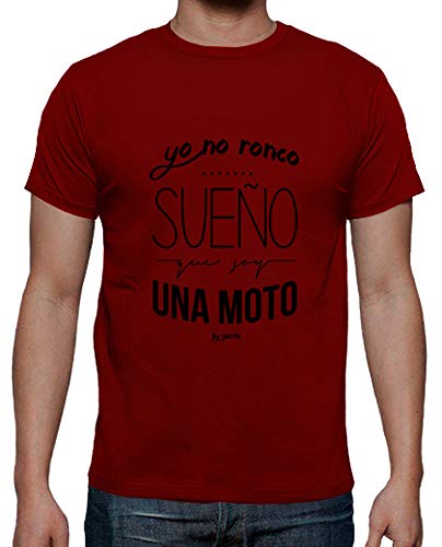 latostadora Camiseta Yo no Ronco, sueño Que Soy una Moto - Camiseta Hombre clásica, Rojo Talla 3XL