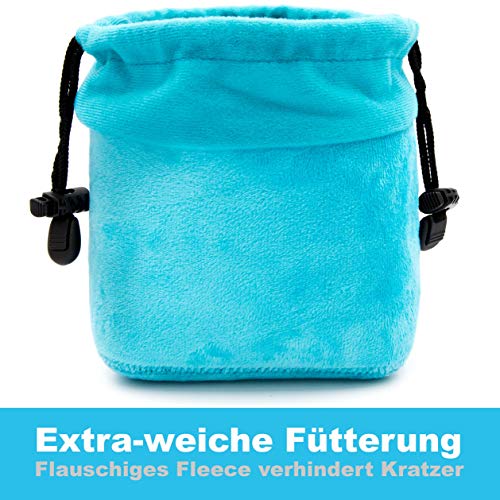 Lens-Aid Funda Neopreno para Camara con Forro Polar: Bolsa Protectora para DSLR, Bridge, MFT, com-pacta y Accesorios, Compatible para Canon, Nikon, Pentax, Fuji, Sony y más (S)