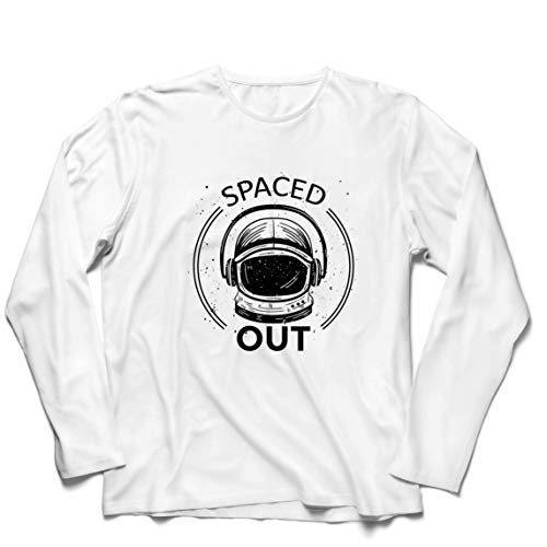 lepni.me Camiseta de Manga Larga para Hombre Un Divertido Regalo para los Amantes de la astronomía de los astronautas. (XXX-Large Blanco Multicolor)