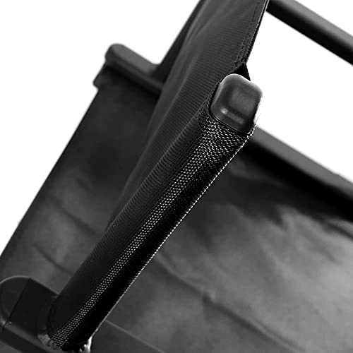 LGQ Silla De Artista De Maquillaje Profesional, Trabajo Pesado Silla De Director Plegable Silla De Maquillaje De Aluminio Plegable, Capacidad De Carga MáXima 300 Libras,Negro