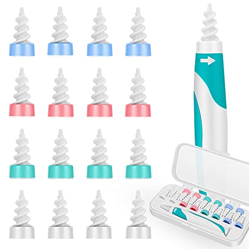 Limpiador de Oídos, Limpiador de Orejas Espiral en Segura,Soft Silicone Limpia Oidos con 16 Piezas de Repuesto Lavables Limpiador Oidos Kit de Herramientas, para niños y adultos.
